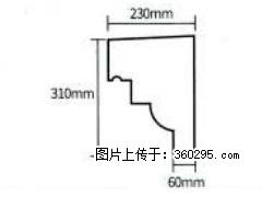 产品分解图型 - 檐口线，型号：SX311-YK-3，规格：230x310mm(3) - 阿拉尔三象EPS建材 ale.sx311.cc